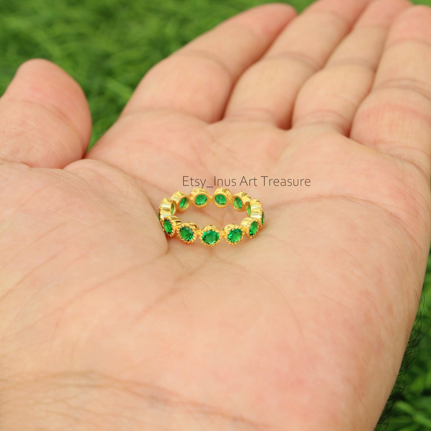 Tsavorite 18k Gold Plated Ring