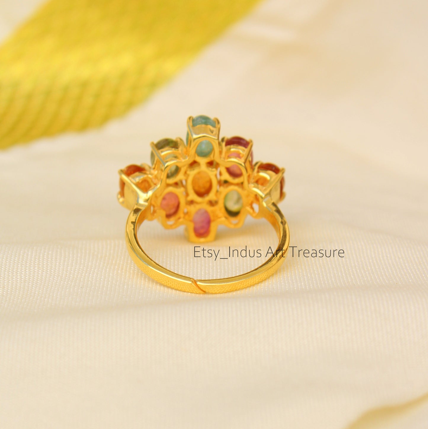 Pink Tourmaline 18k Gold Plated Ring