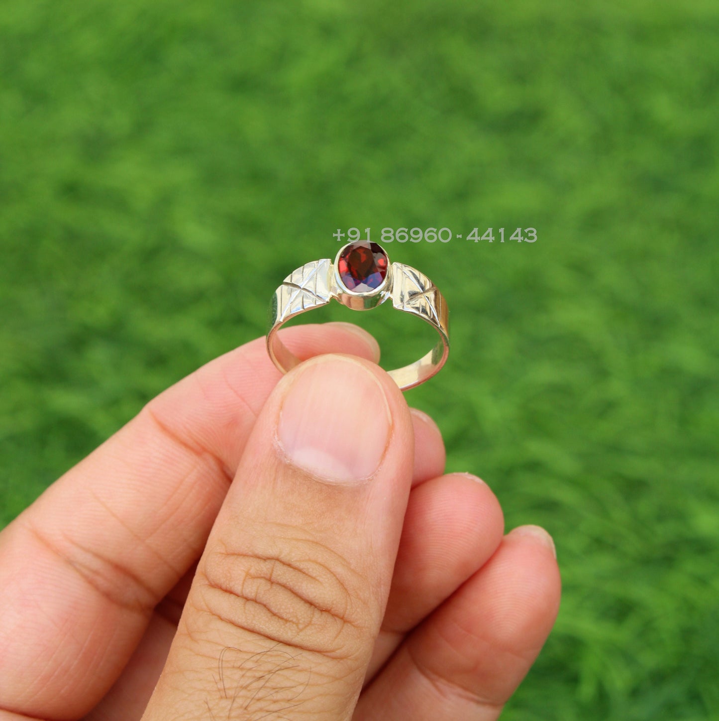 Garnet Boho Ring,