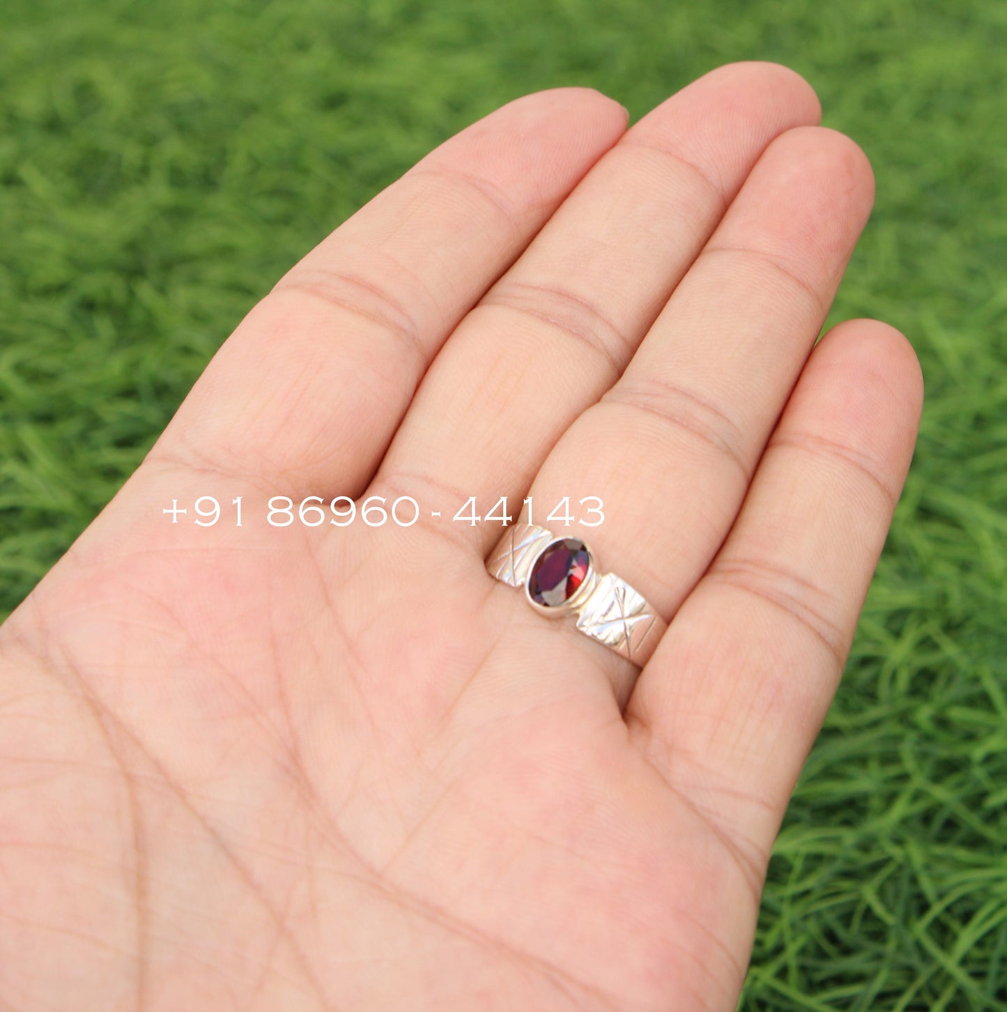 Garnet Boho Ring,