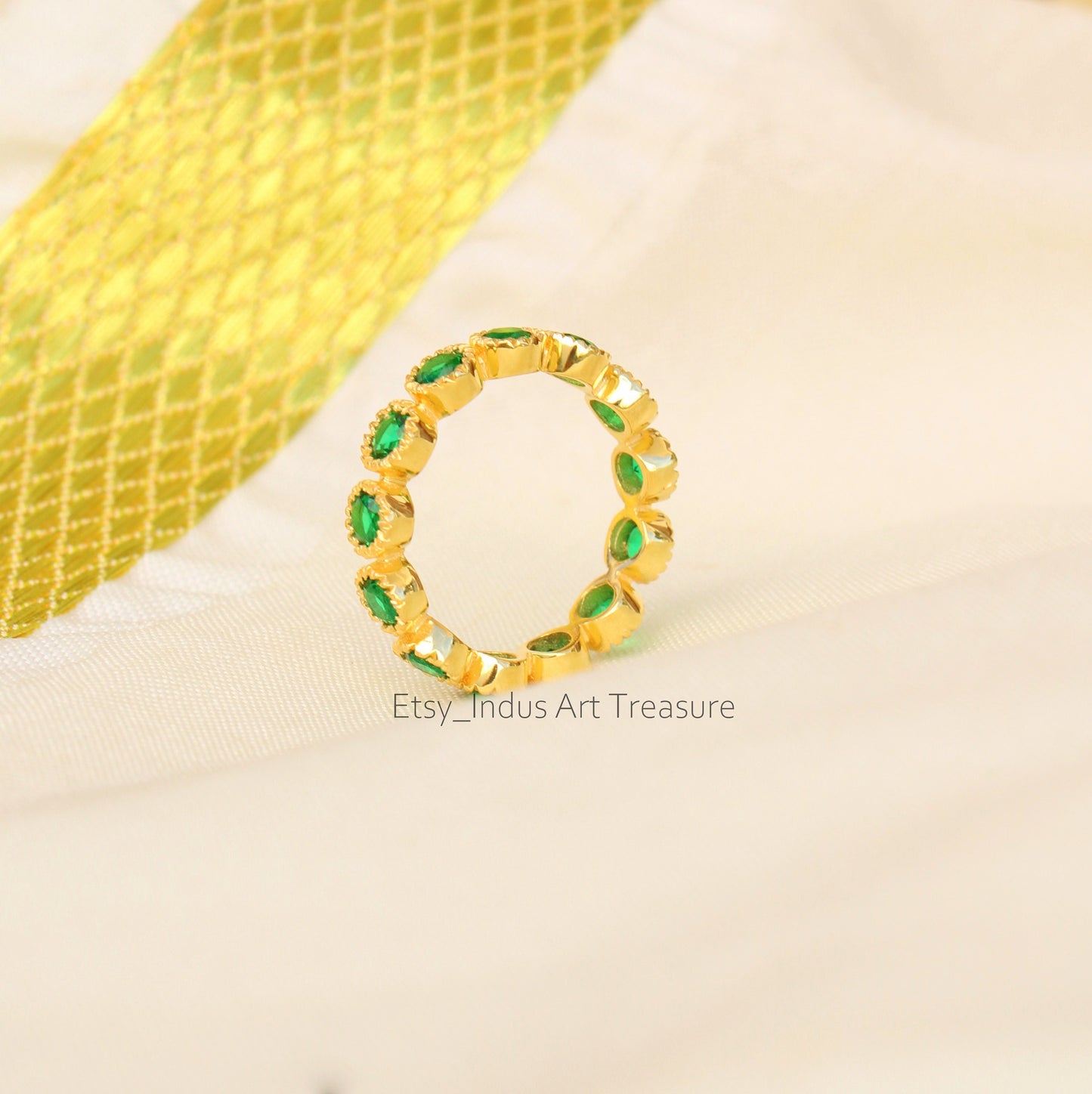 Tsavorite 18k Gold Plated Ring