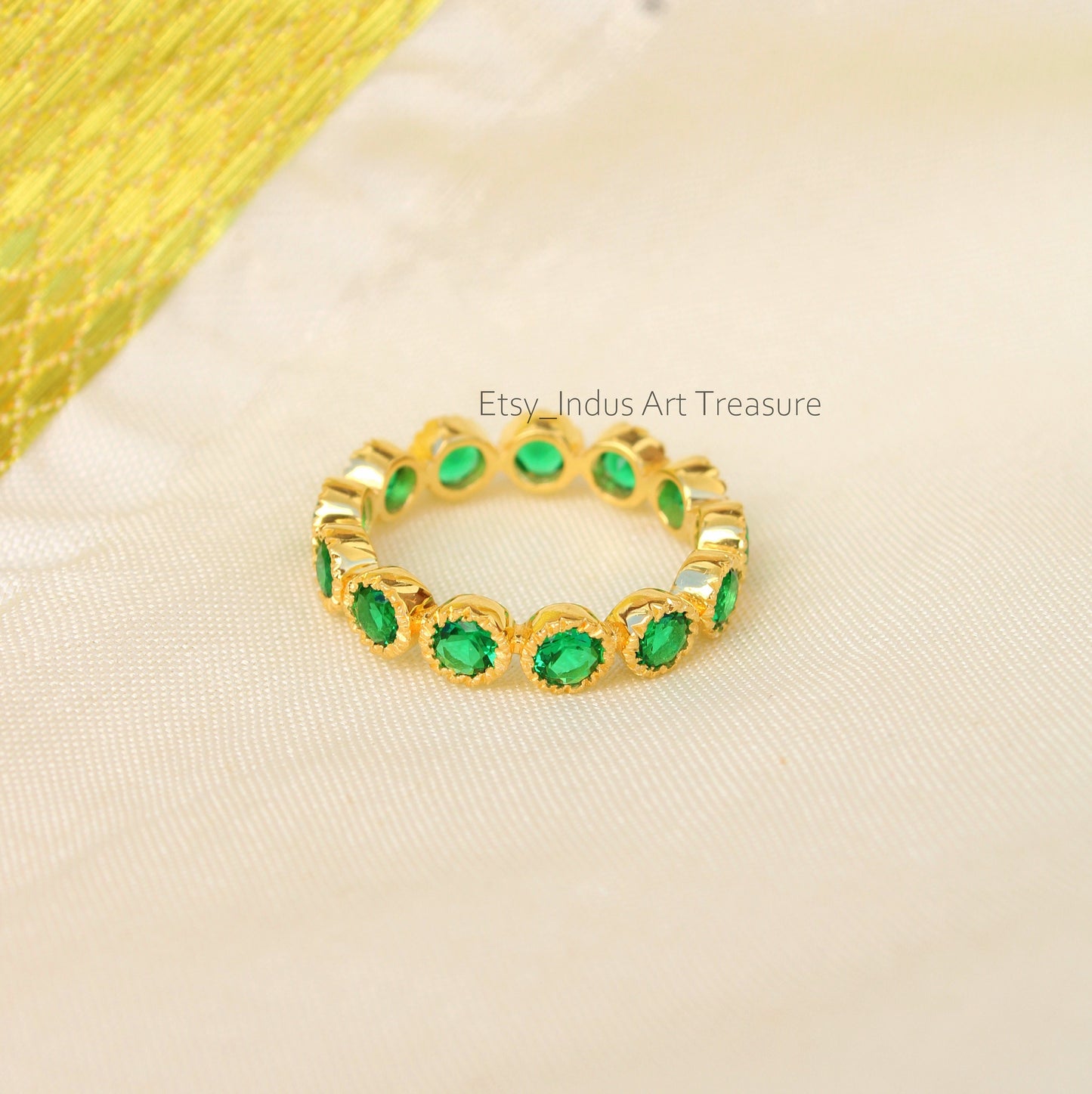 Tsavorite 18k Gold Plated Ring