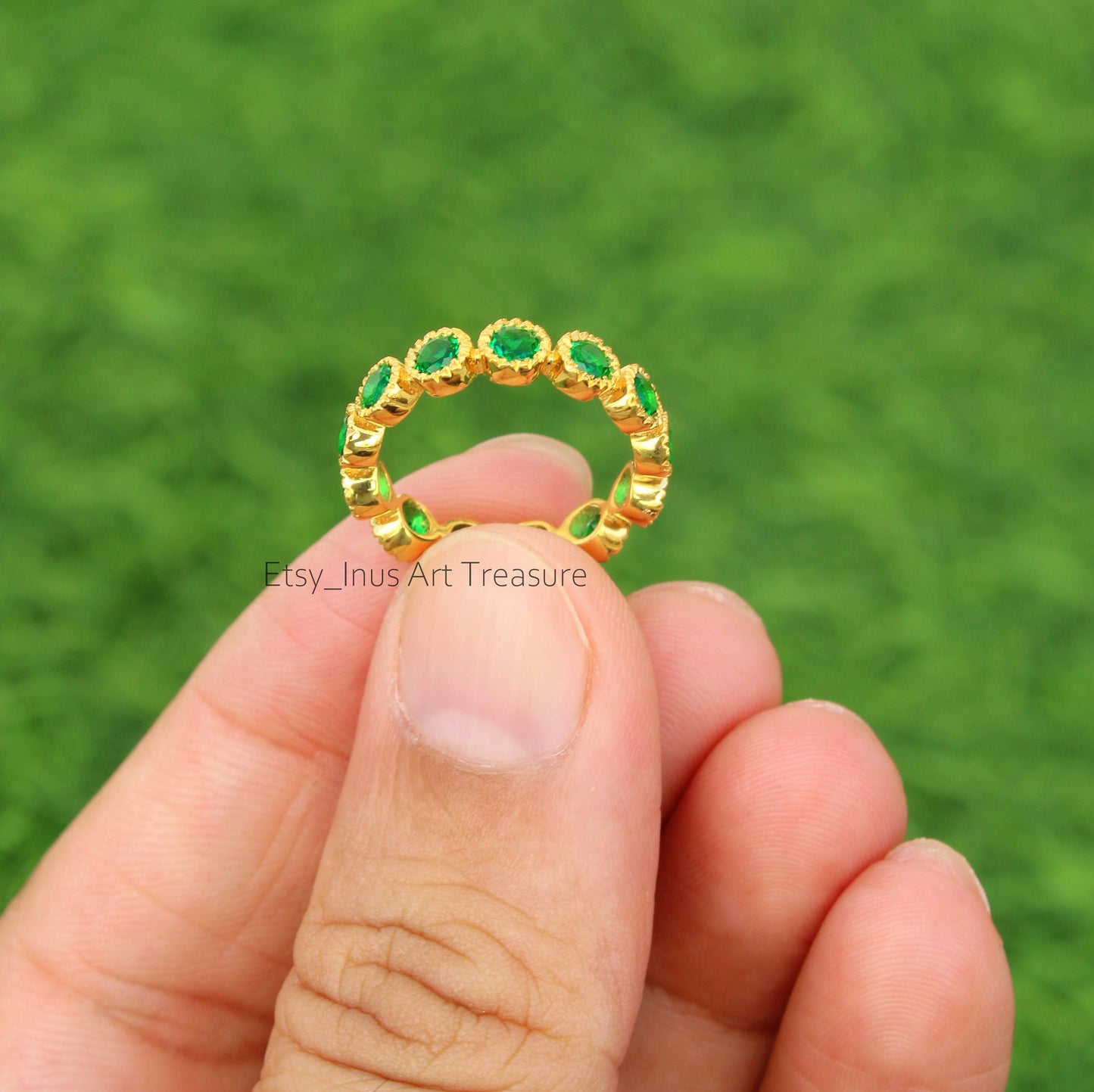 Tsavorite 18k Gold Plated Ring