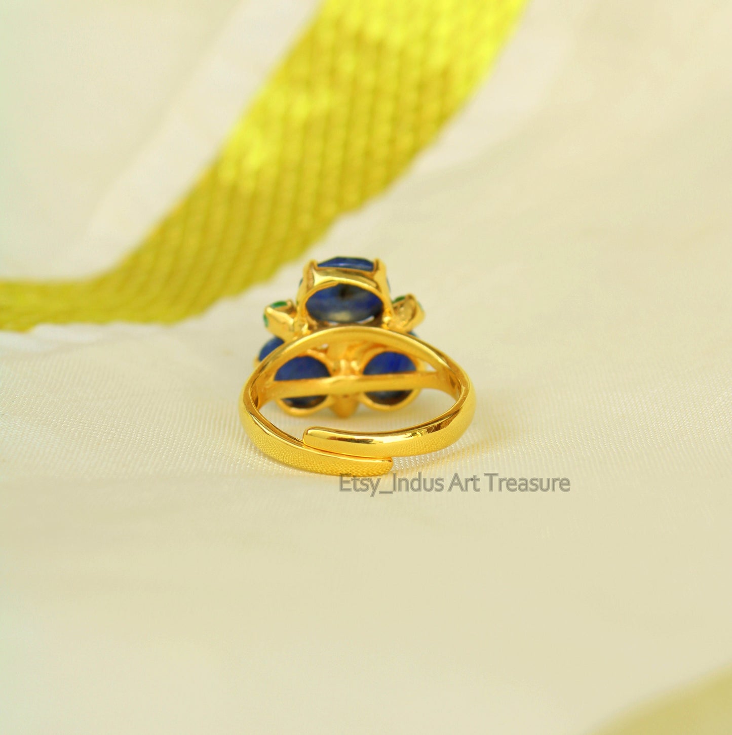 Blue Sapphire Gold Cocktail Ring