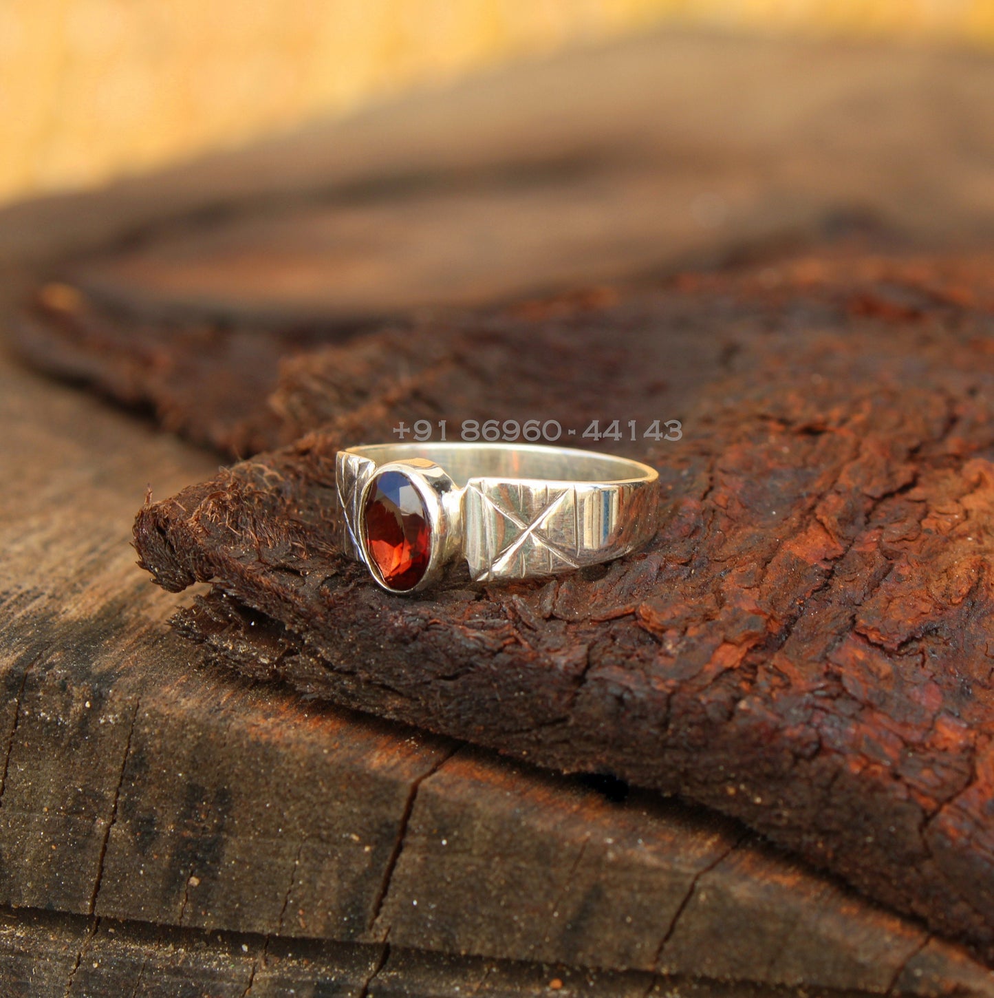 Garnet Boho Ring,