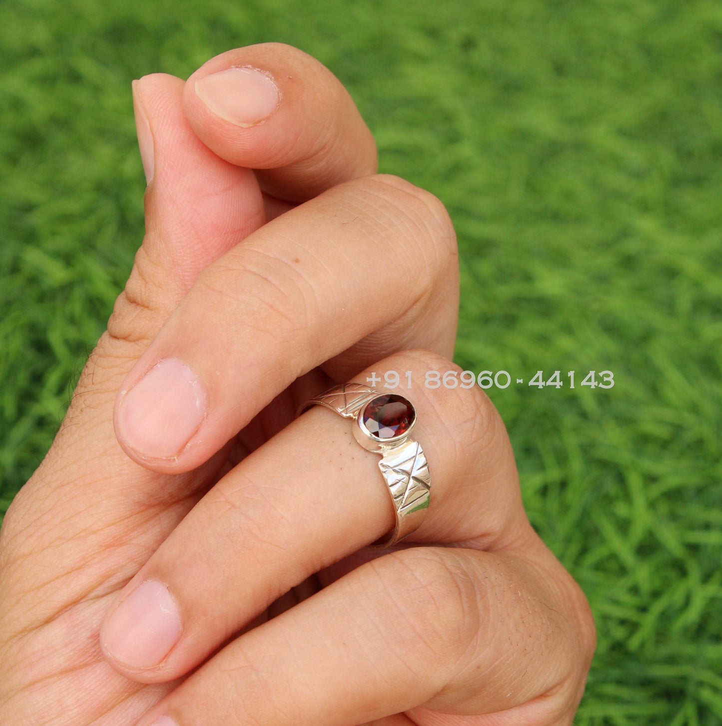 Garnet Boho Ring,