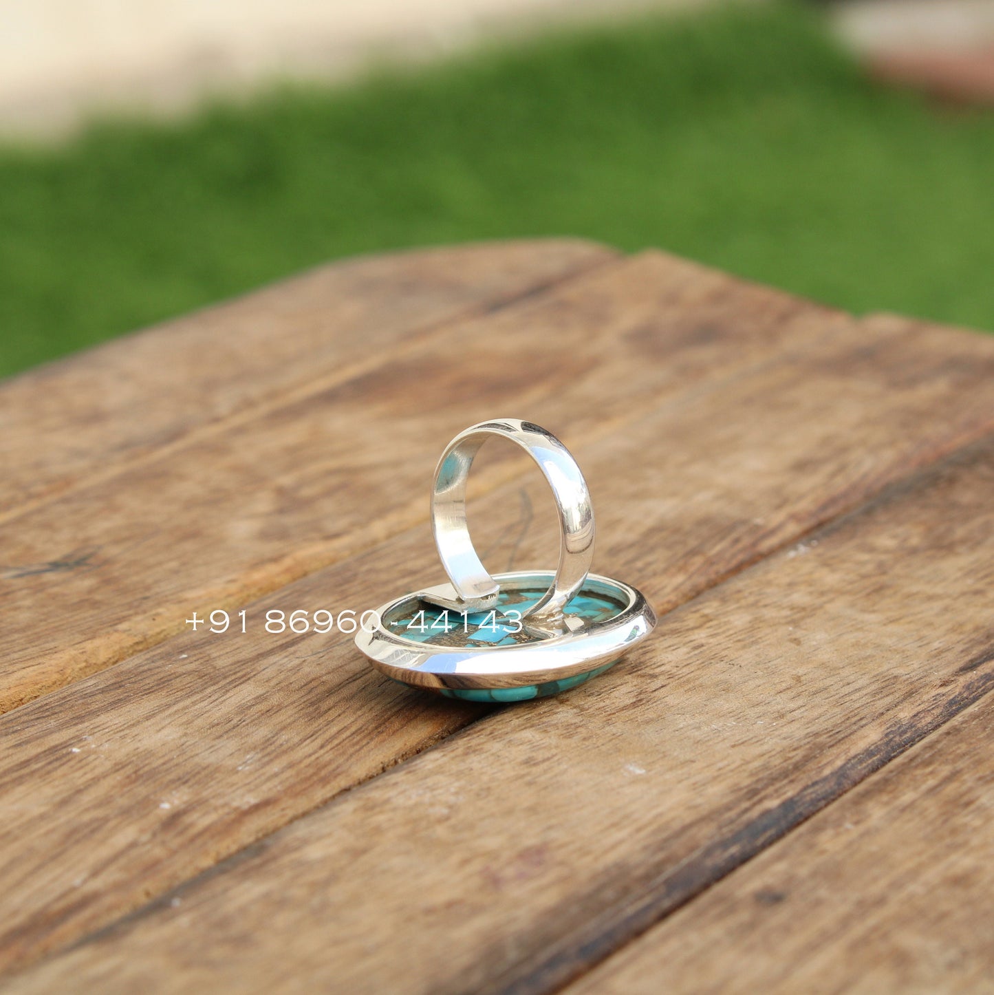 Oyster Copper Turquoise Statement Ring