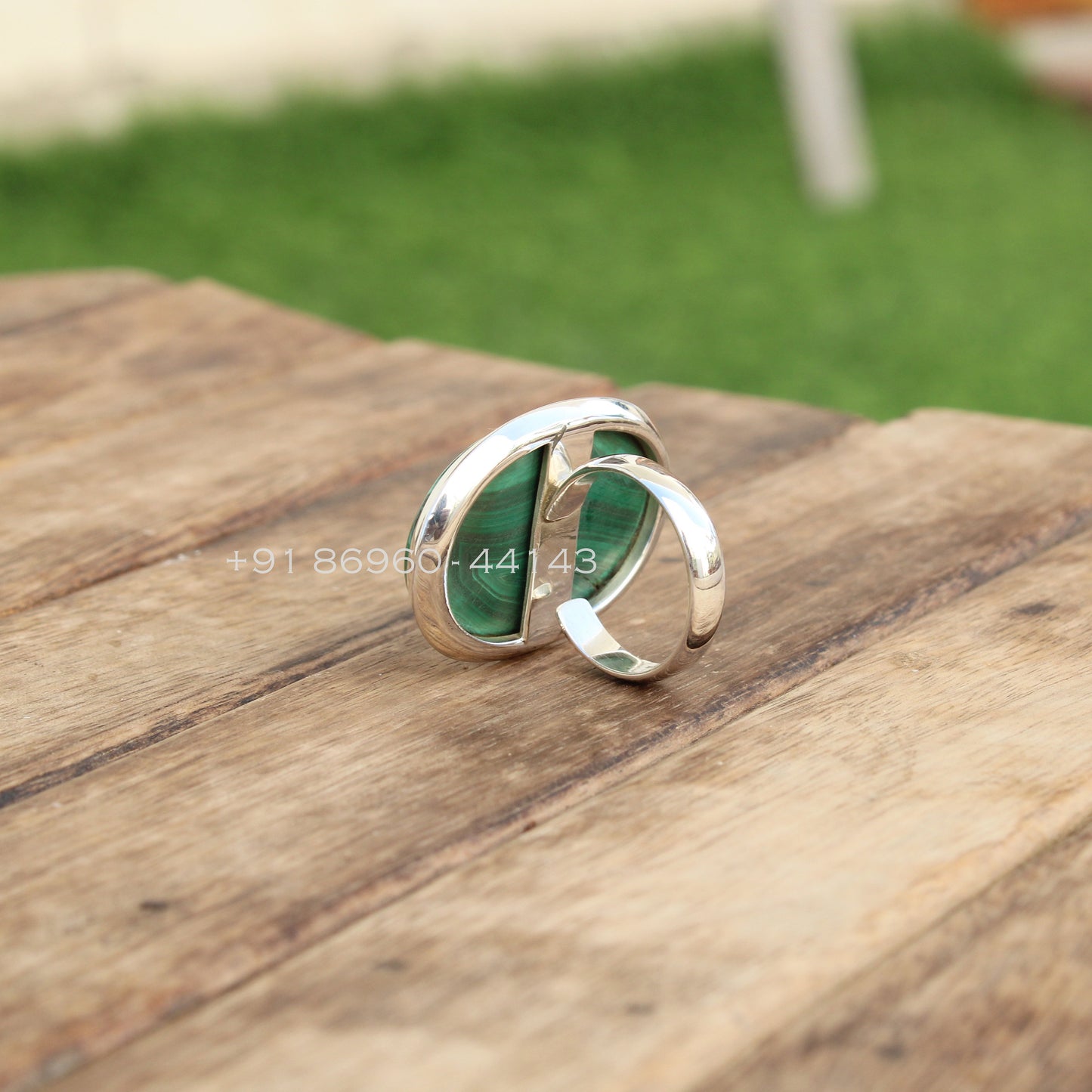Malachite Statement Ring