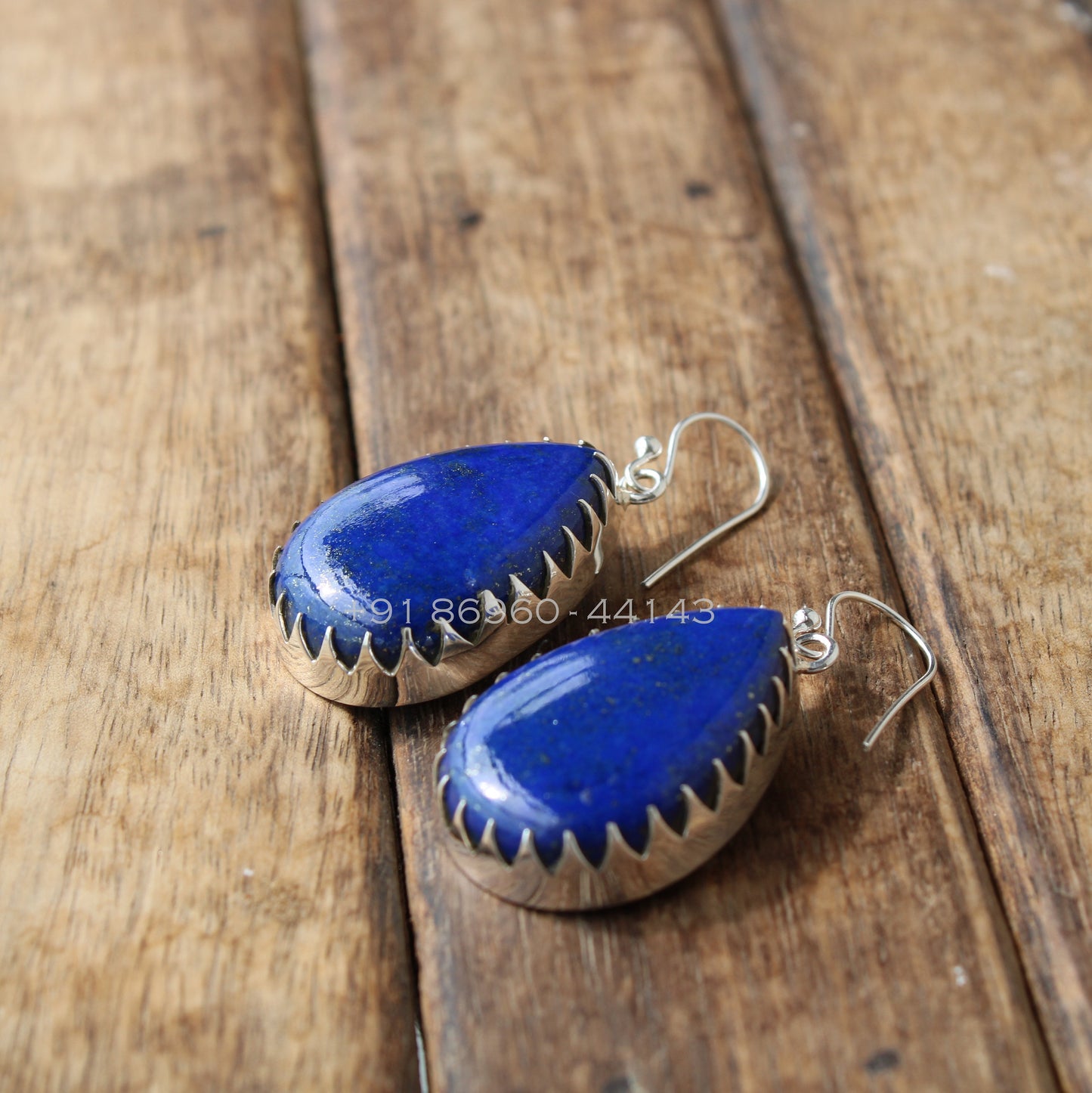 Lapis Big Teardrop Earrings