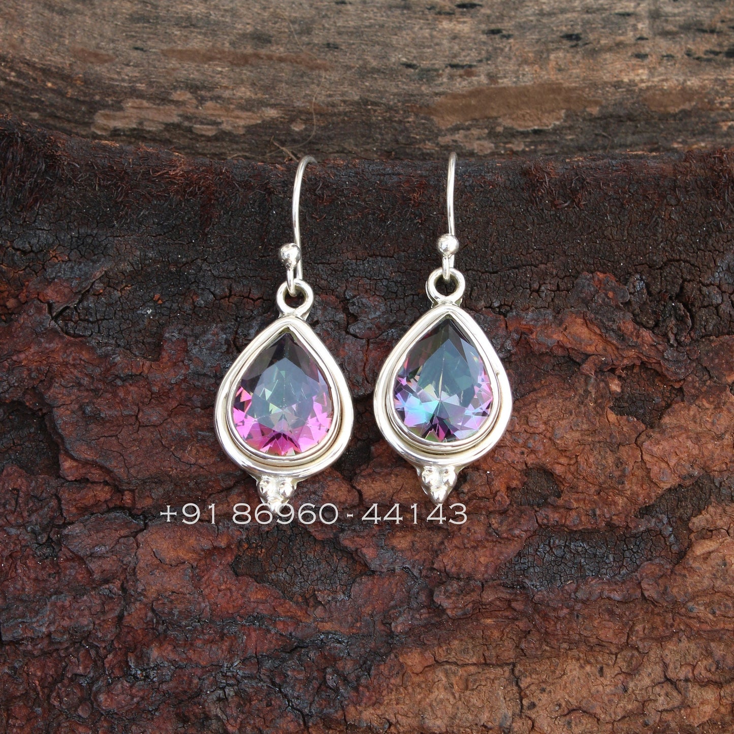 Mystic Topaz Teardrop Earrings