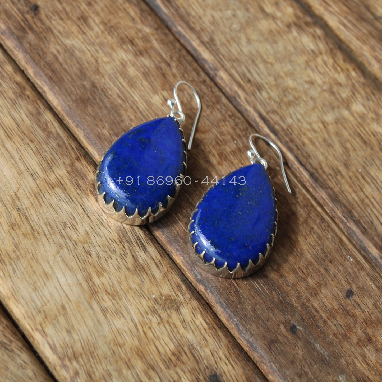Lapis Big Teardrop Earrings