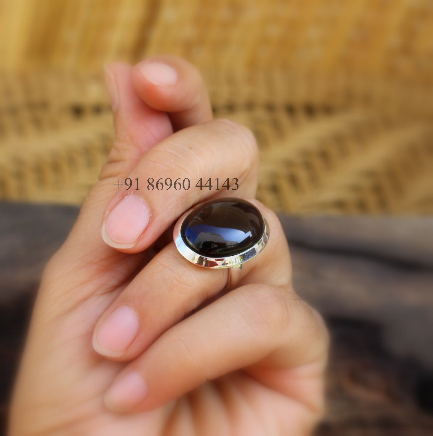 Smoky Quartz Unisex Ring