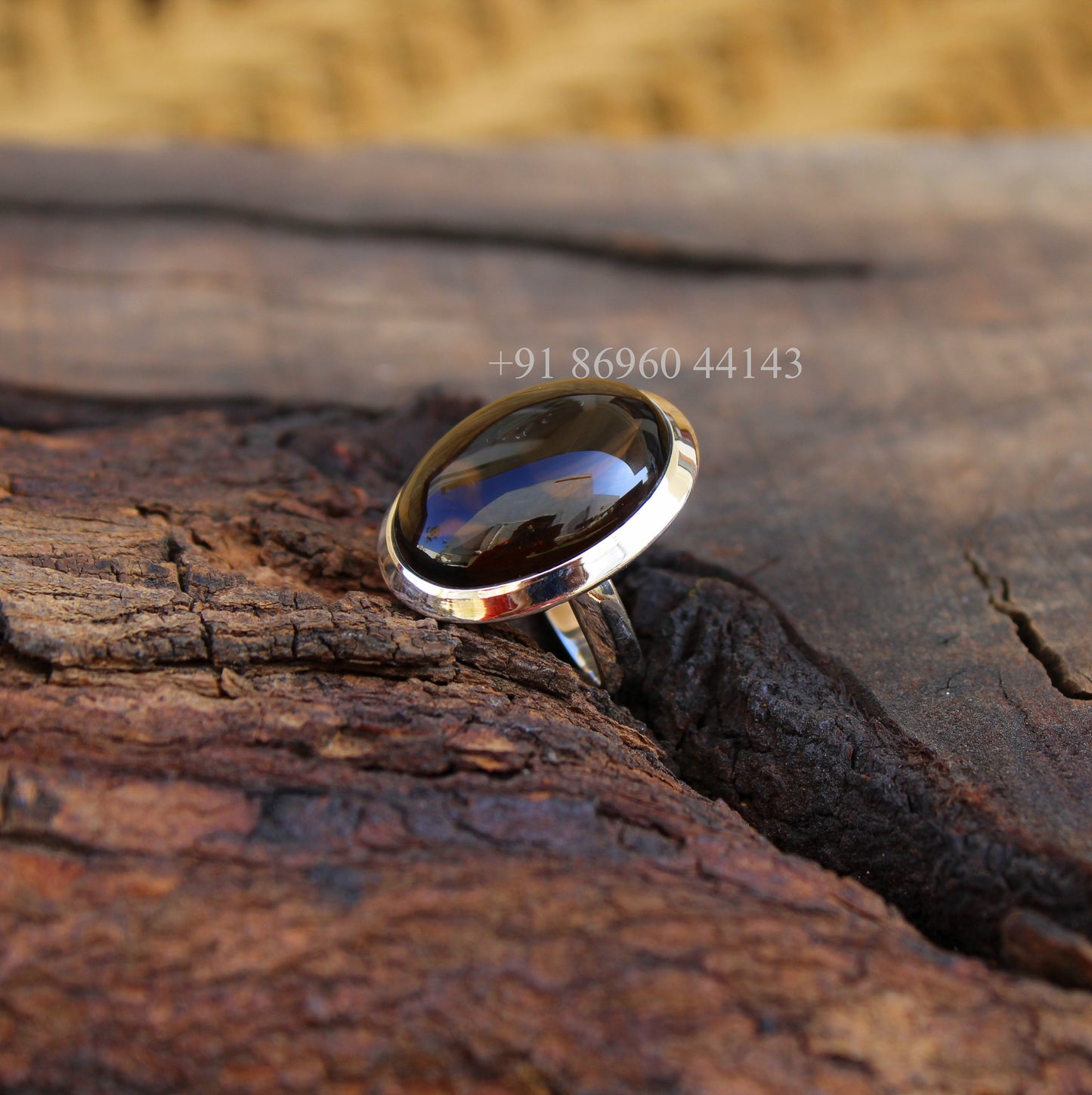 Smoky Quartz Unisex Ring