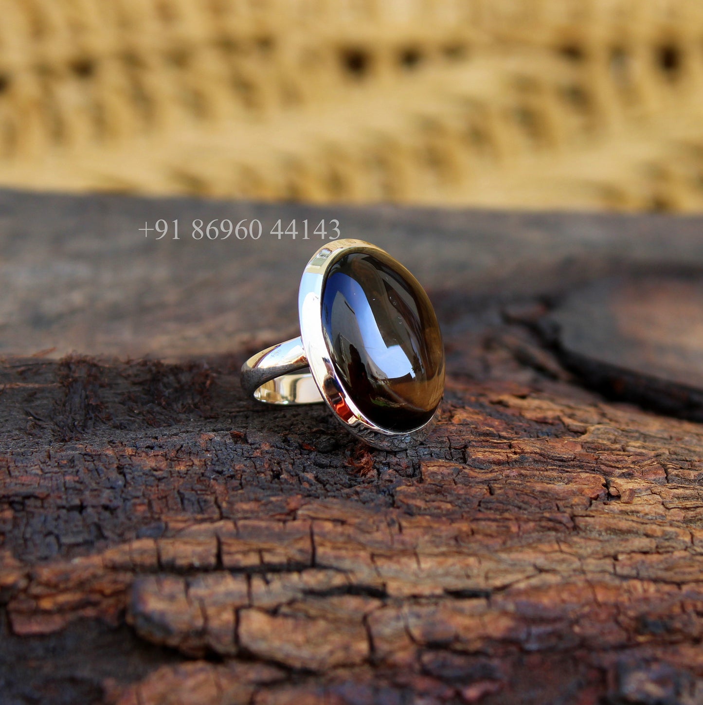 Smoky Quartz Unisex Ring