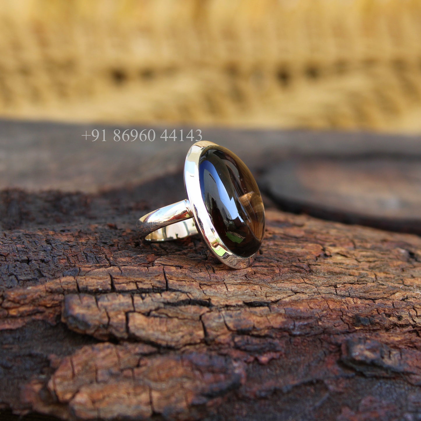 Smoky Quartz Unisex Ring