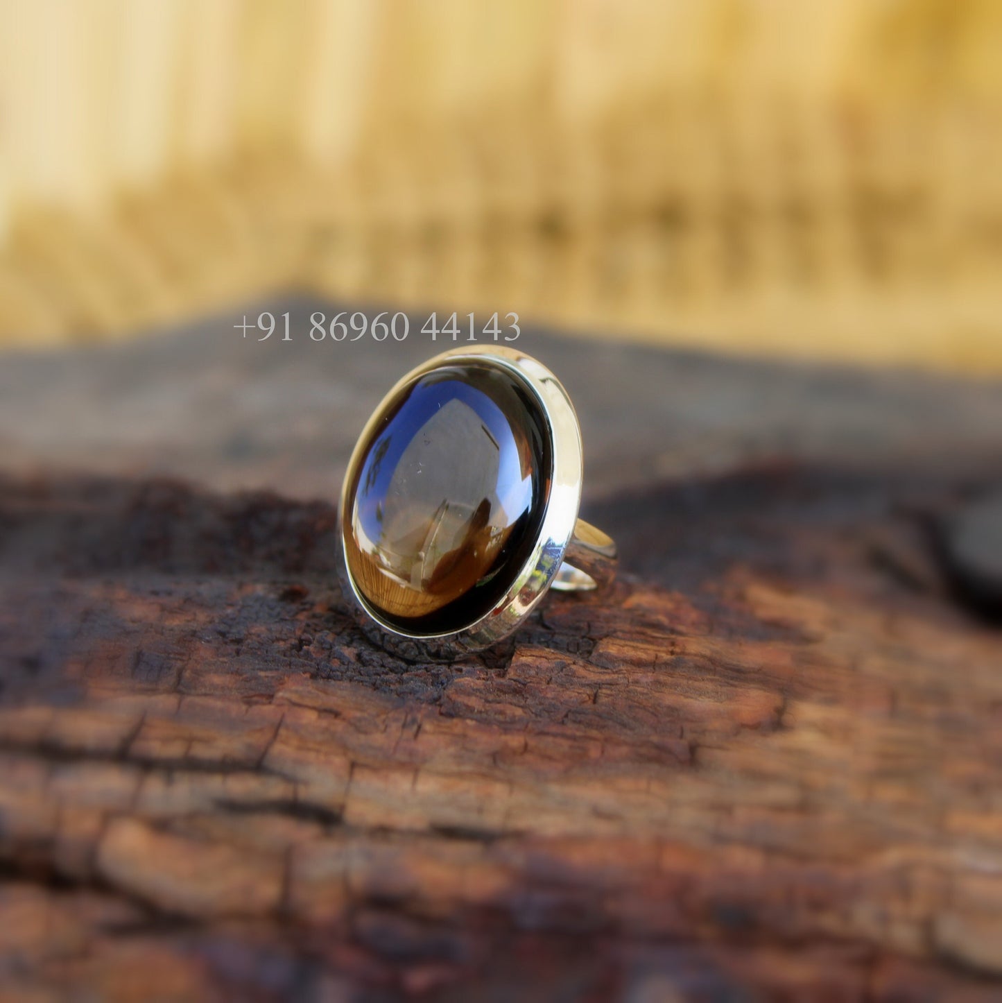 Smoky Quartz Unisex Ring