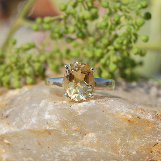 Yellow Citrine Ring