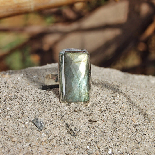Grey Labradorite Ring