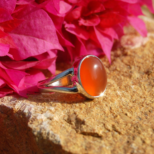 Orange Carnelian Ring