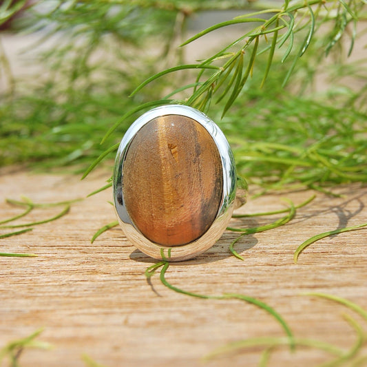 Tiger Eye Statement Ring