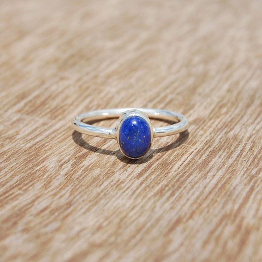 Lapis Lazuli Dainty Ring