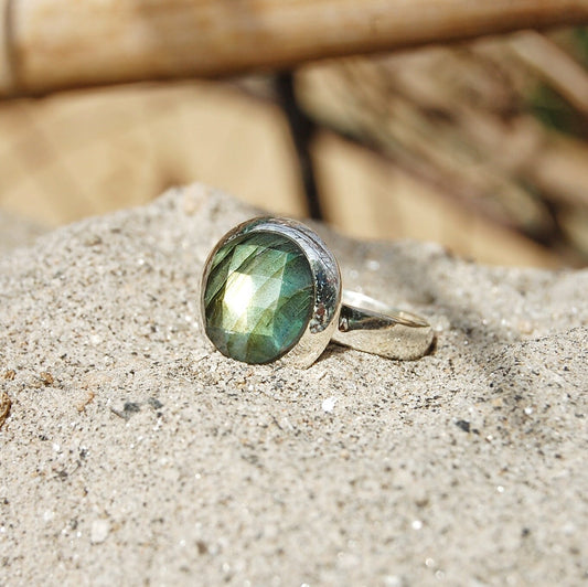 Grey Labradorite Ring