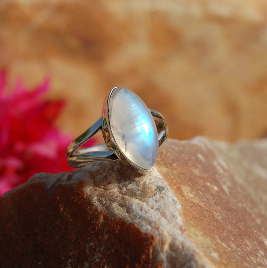 Moonstone Marquise Ring