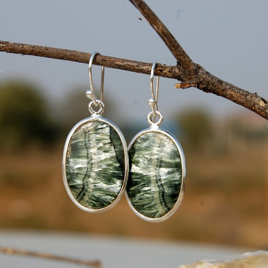 Seraphinite Drop Earrings