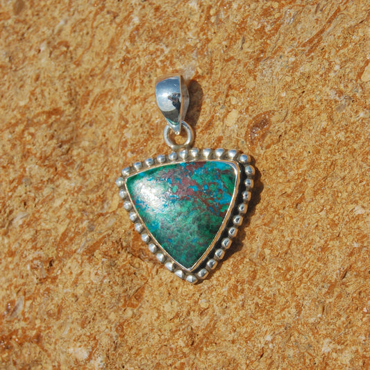 Chrysocolla Trillion Pendant