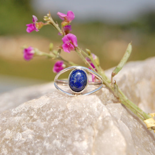 Lapis Oval Cab Ring