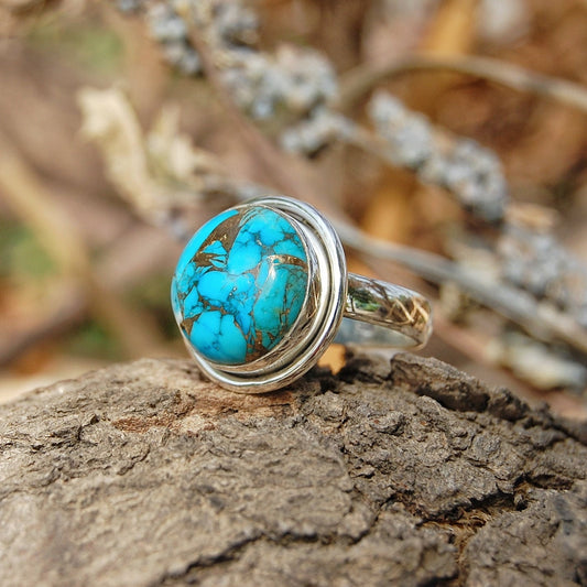 Blue Copper Turquoise Ring