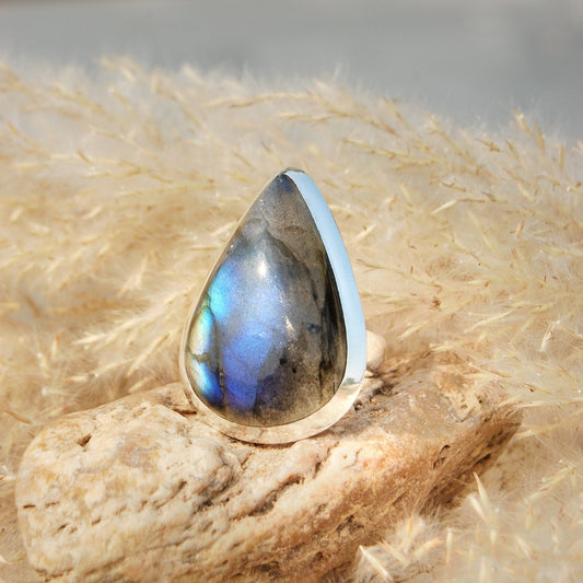 Blue Labradorite Statement Ring