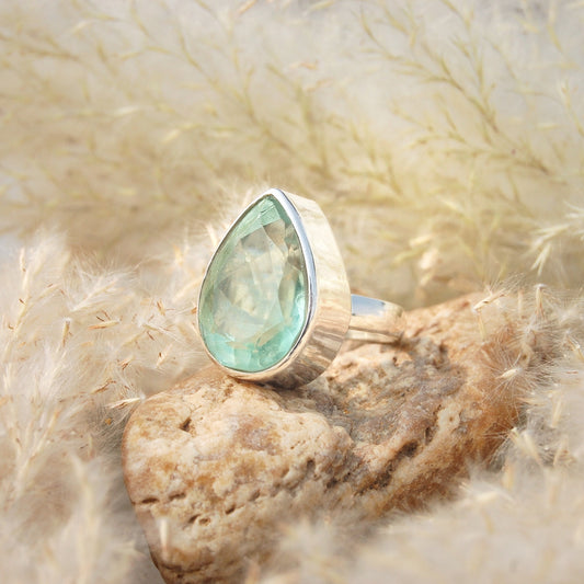 Green Fluorite Statement Ring