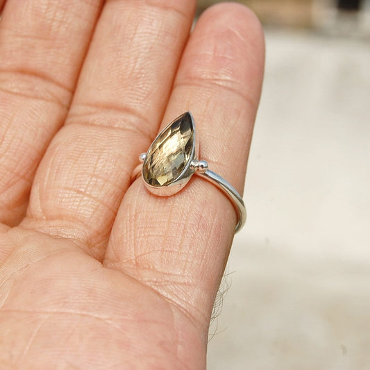 Yellow Citrine Ring