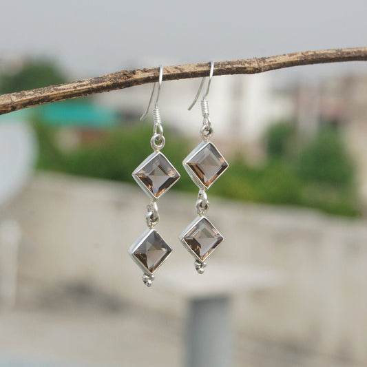 Smoky Quartz Dangling Earrings