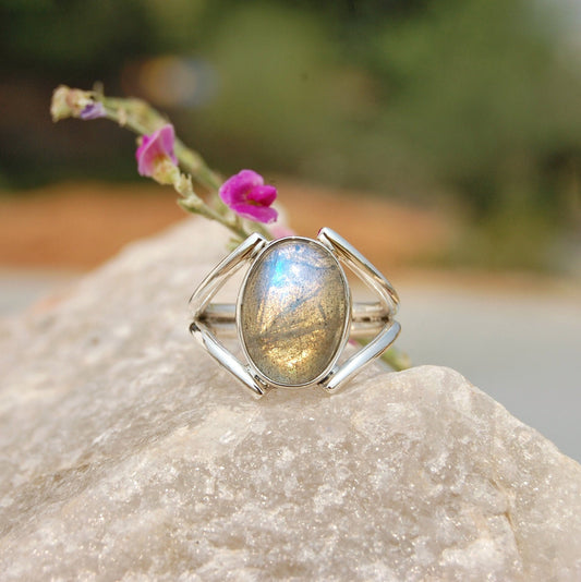 Blue Labradorite Ring