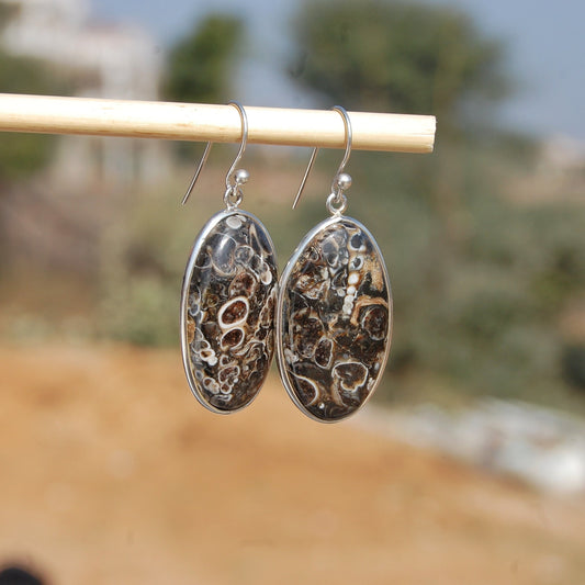 Turtle Jasper Statement Earrings