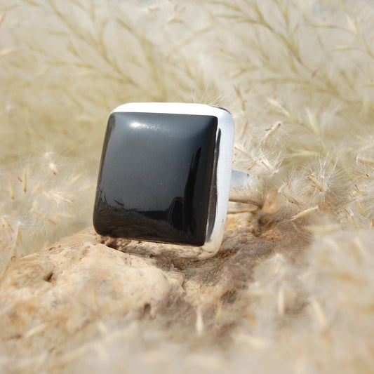 Black Onyx Statement Ring