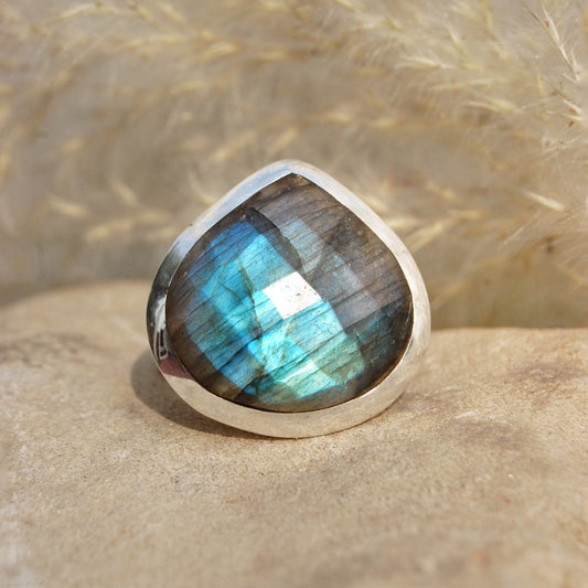 Labradorite Statement Ring