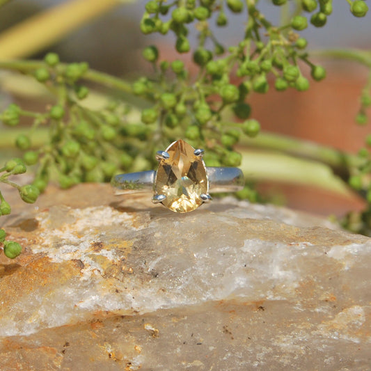 Yellow Citrine Ring