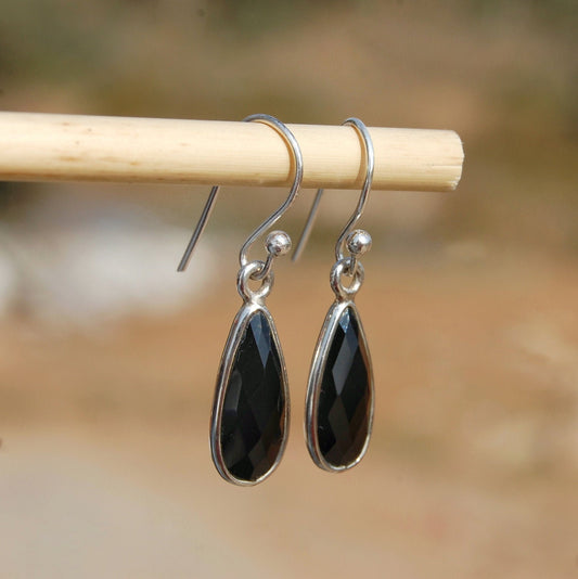 Black Onyx Drop Earrings