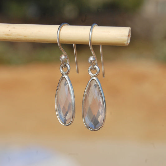 Rose Quartz Drop Earrings