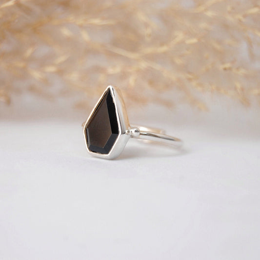 Black Onyx Kite Ring