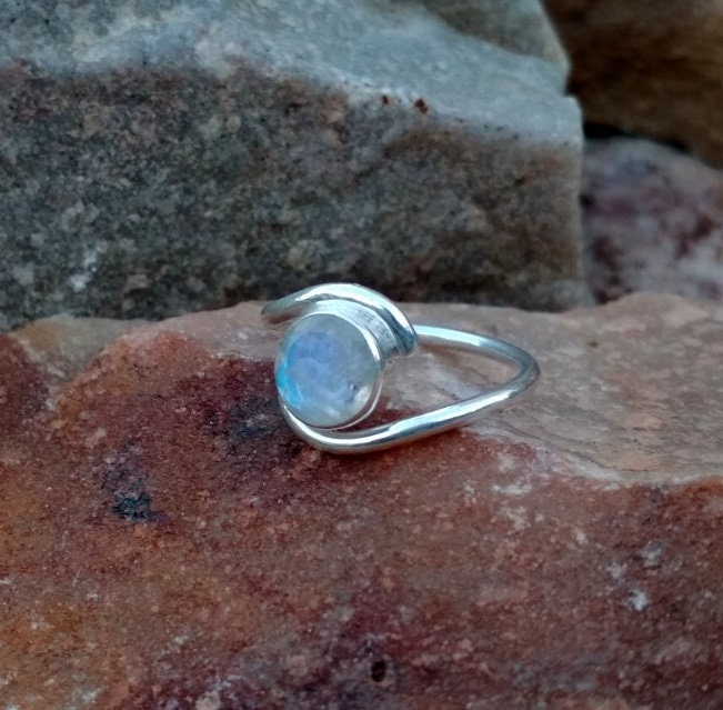 Rainbow Moonstone Ring