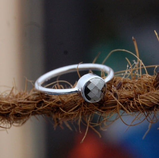 Pyrite Silver Ring