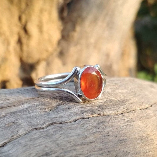 Orange Carnelian Ring