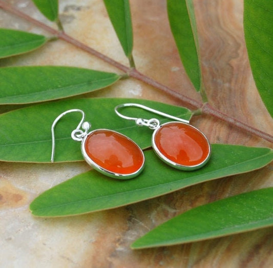 Orange Carnelian Earrings