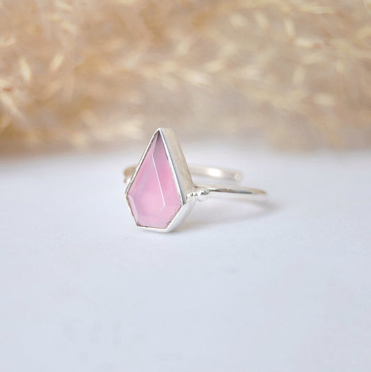 Pink Chalcedony Kite Ring