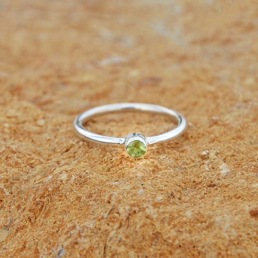 Green Peridot Ring