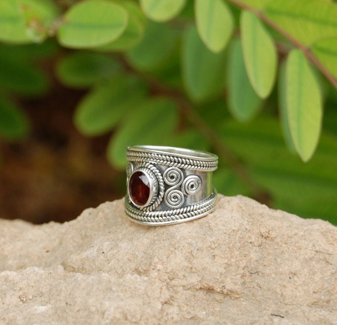 Garnet Victorian Statement Ring